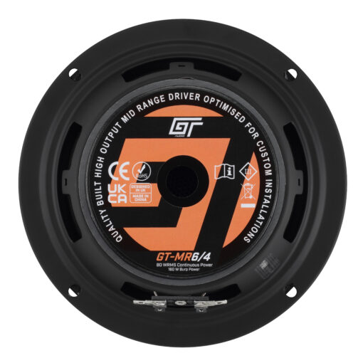 GT-MR6/4 Midbass 16,5 cm GT-AUDIO 1X4Ohm SVC 80WRMS Quality Built High Output Mid Range - immagine 7