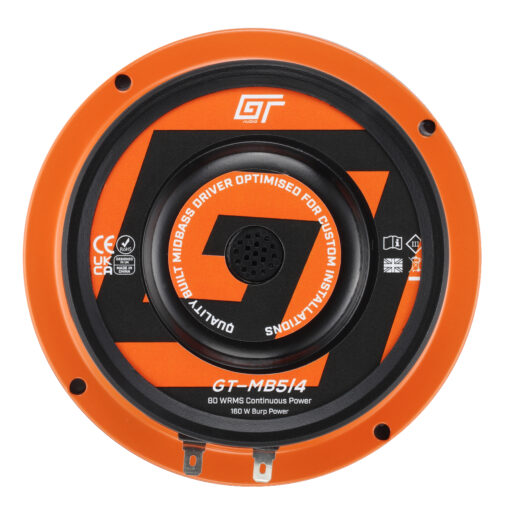 GT Audio GT-MB5/4  - Woofer  13cm 4Ohm 80w RMS Component Midbass Speaker - immagine 6
