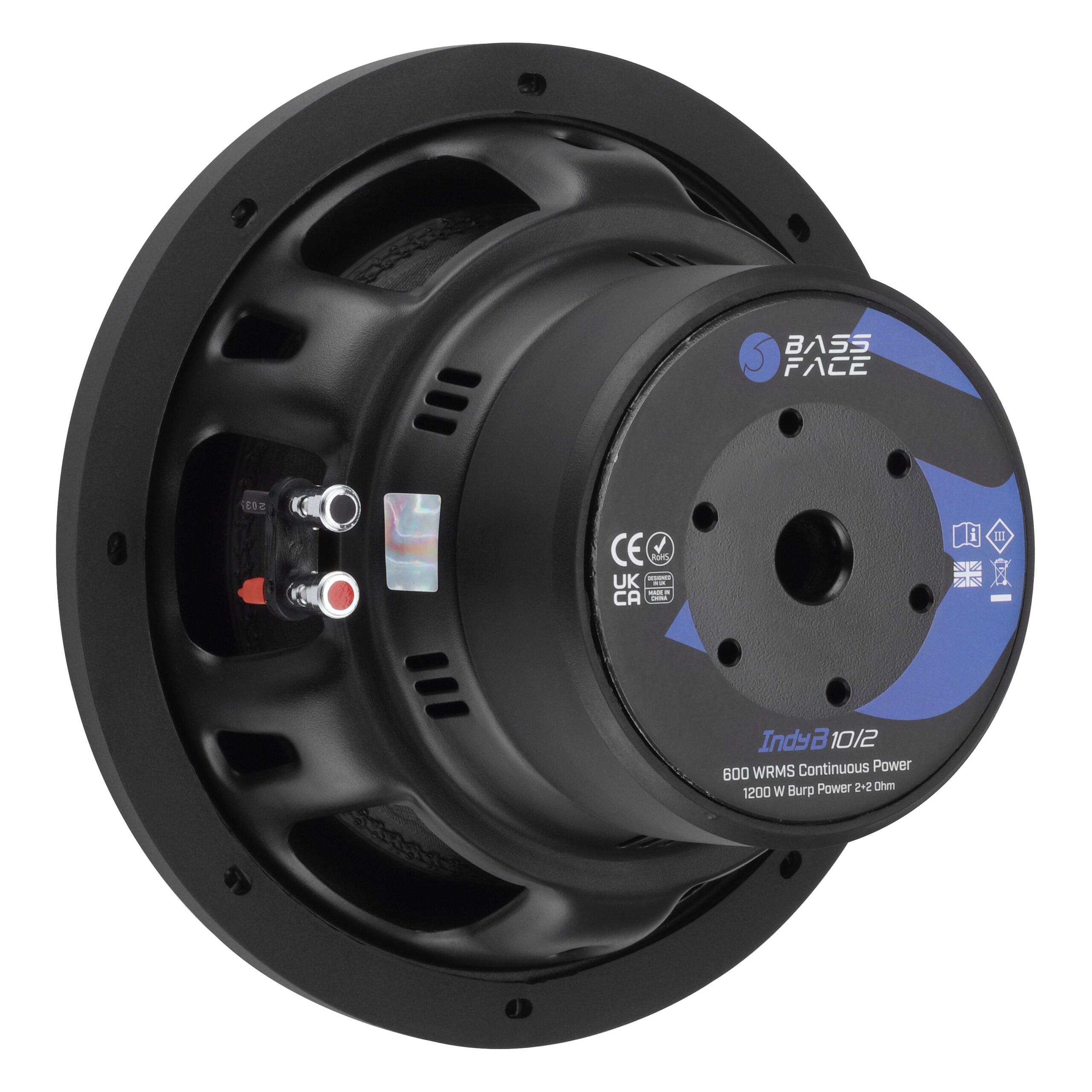 Subwoofer Auto 10” Bass Face IndyB10/2 25 cm. 2+2 Ohm | Woofer Car Audio Compatto - 600W RMS - 1200W MAX POWER - immagine 4