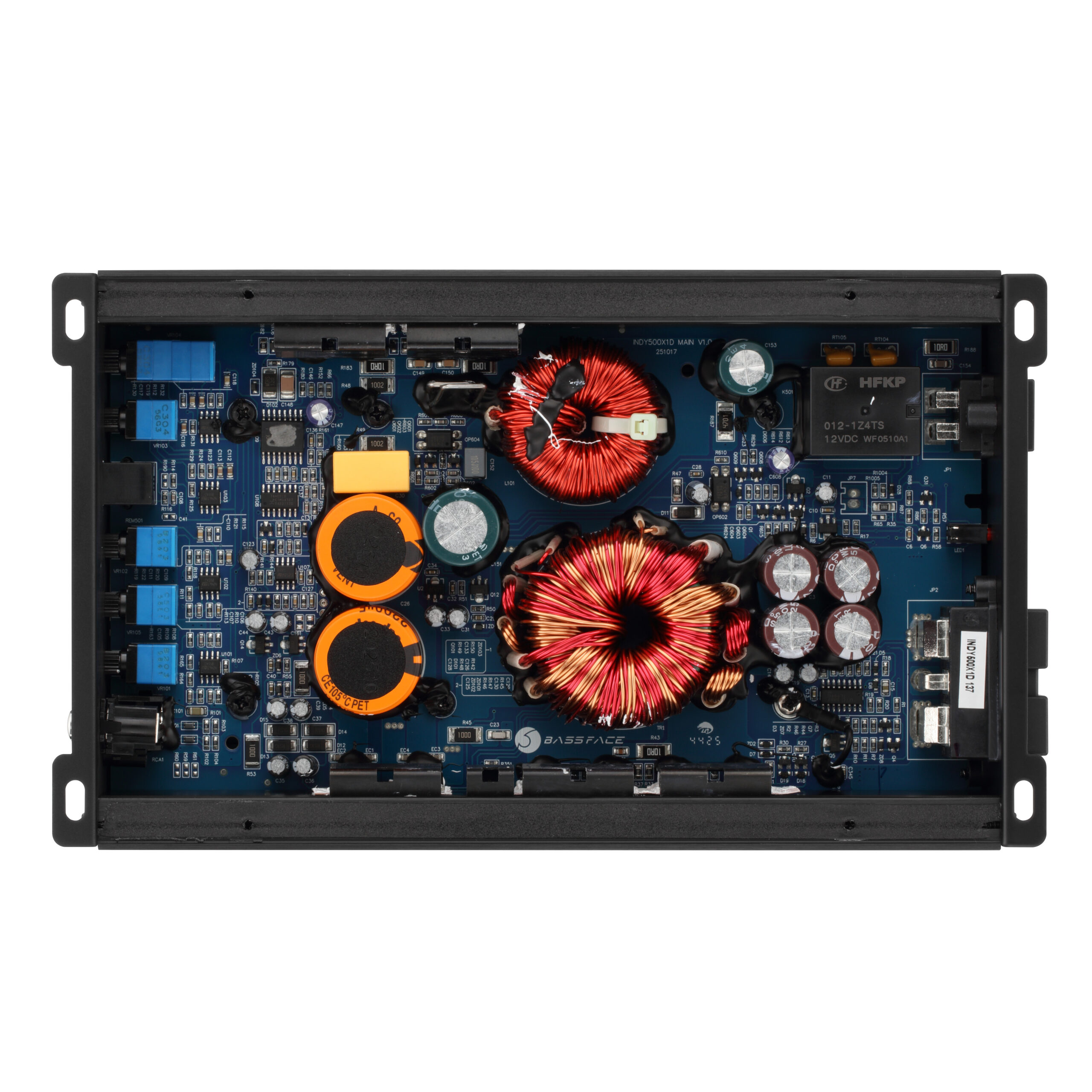 amplificatore monofonico 500w rms 1 ohm bass face indy500/x1d board interna