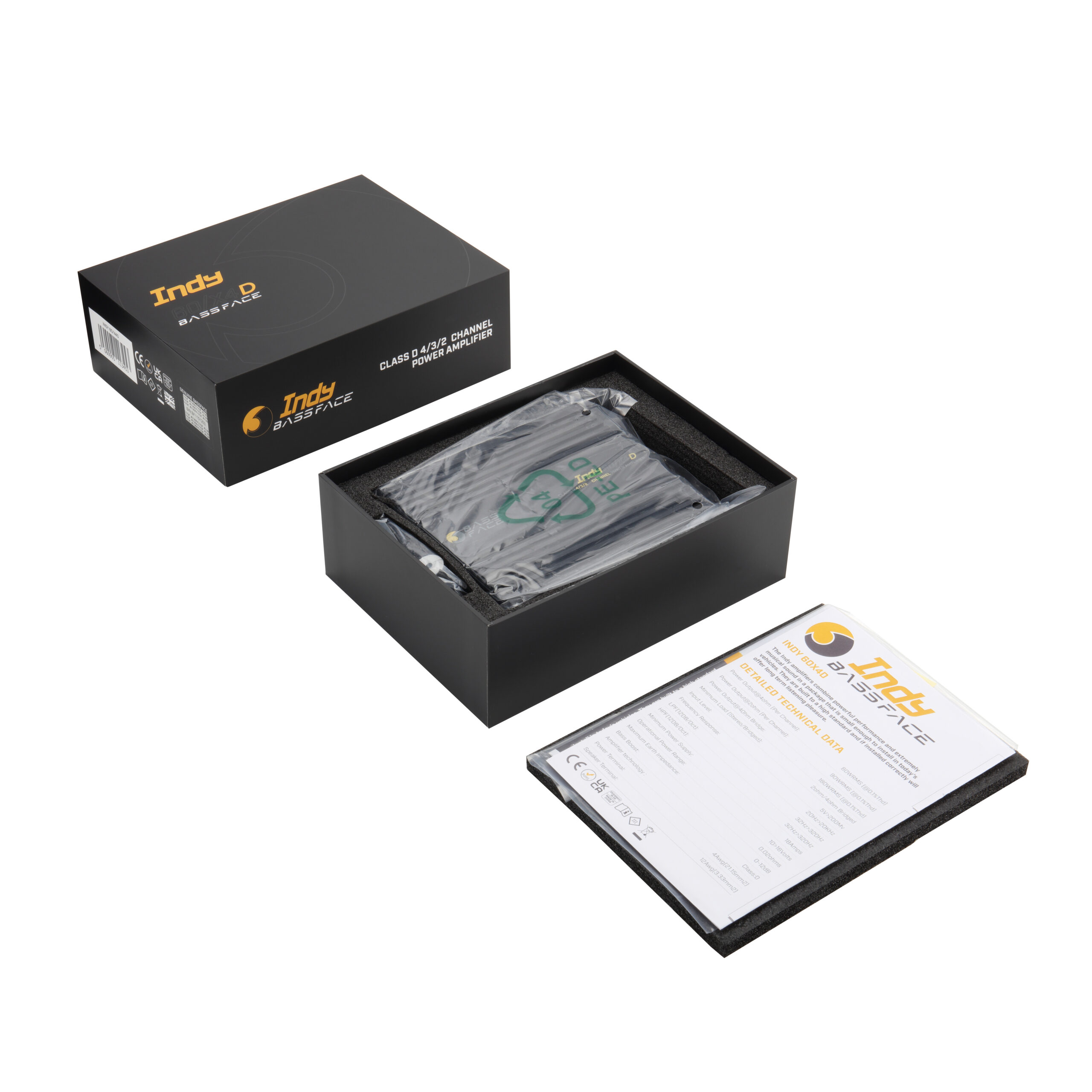 Amplificatore 4 Canali Bassface Indy60/X4D scatola aperta